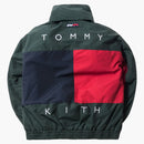 Kith X Tommy Hilfiger reversibel färgblack jacka skog/grädde