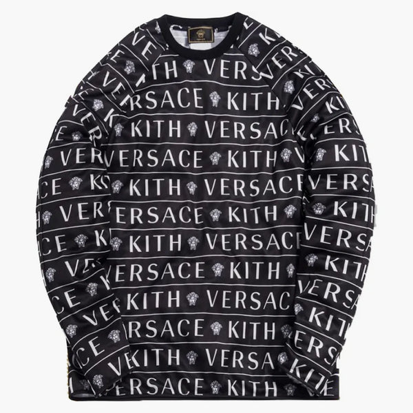 Kith X Versace Monogram Tricot Crewneck Black