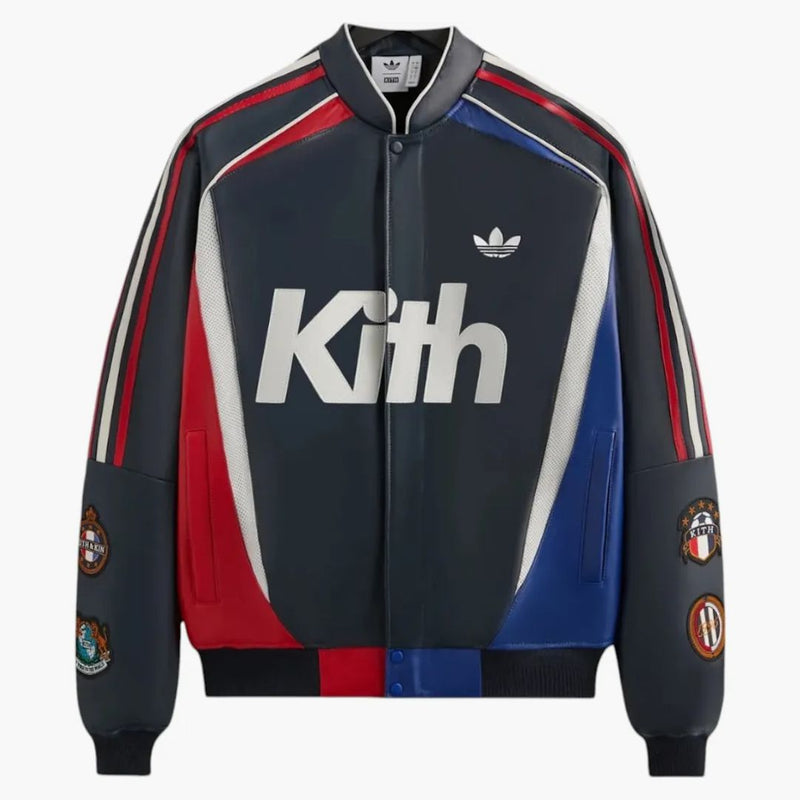 Kith X Adidas Football Bomber Jacket Legend Ink