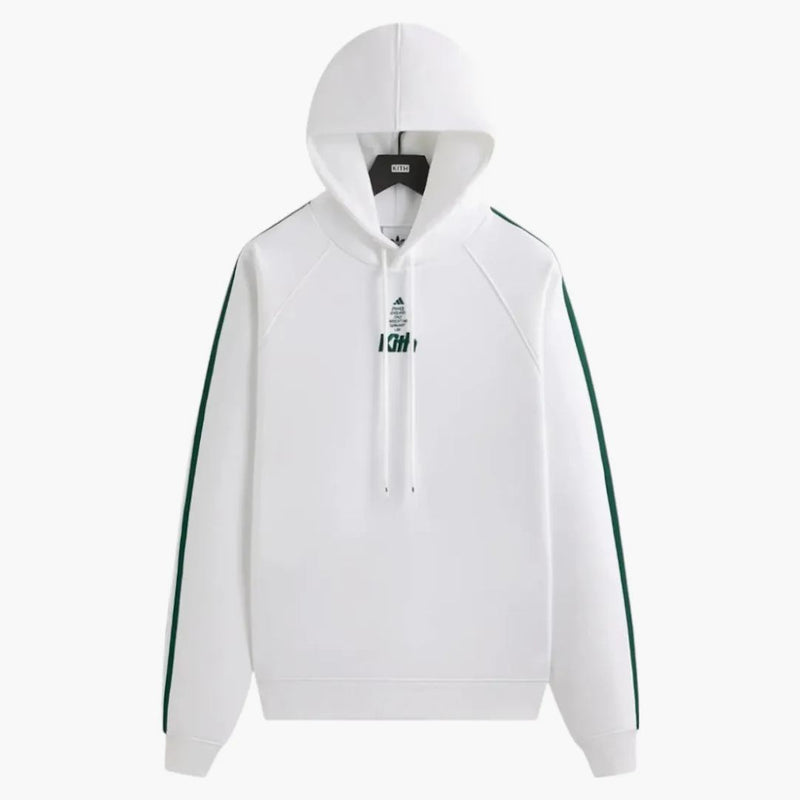 Kith X adidas fotbolls hoodie vit