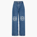 Loewe Anagram Baggy Jeans in Denim Blue