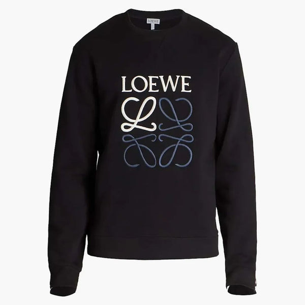 Loewe Anagram Cotton Sweatshirt Black