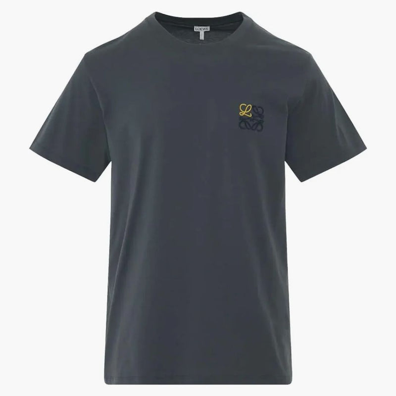 T-shirt di cotone anagramma loewe blu onice