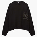 Loewe Anagram Pocket Cotton and Viscose Sweater Black