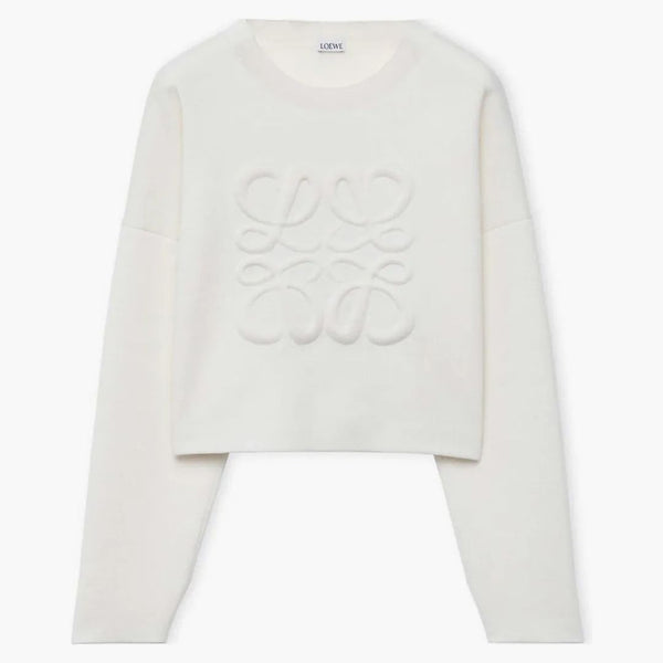 Loewe Anagram Sweater in Wool White
