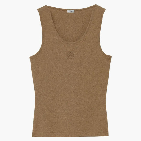 Loewe Anagram Tank Top in Cotton Taos Taupe