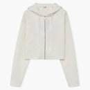 Loewe Anagram Zip-Up Hoodie in Wool White