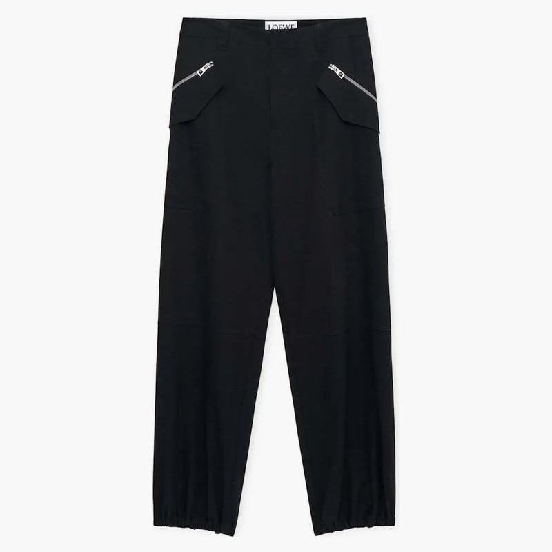 Pantaloni cargo Loewe in nero di cotone