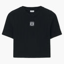 Loewe Cropped Top in Cotton Black