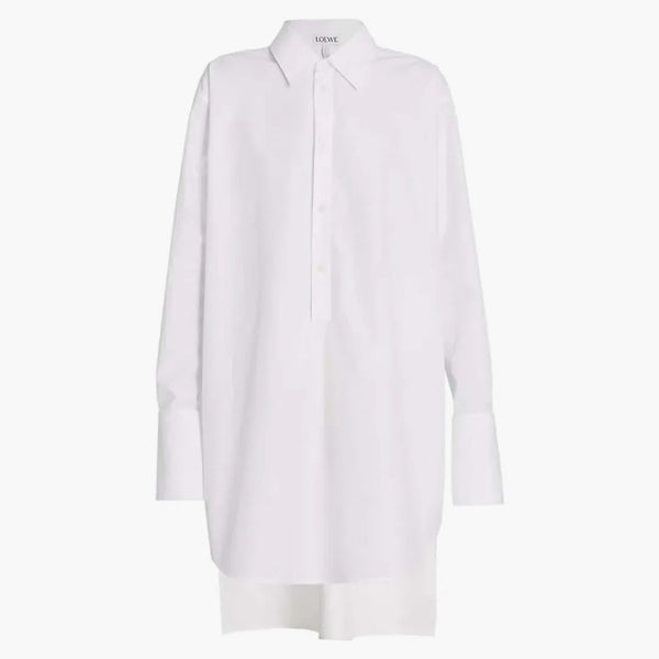 Loewe dekonstruované bavlněné košile Optic White
