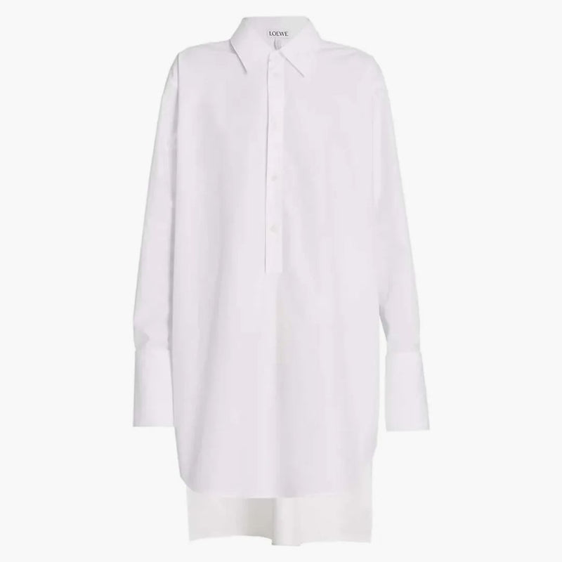 Loewe dekonstruované bavlněné košile Optic White