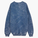 Loewe Elongated Cotton Fleece Sweatshirt Washed Denim