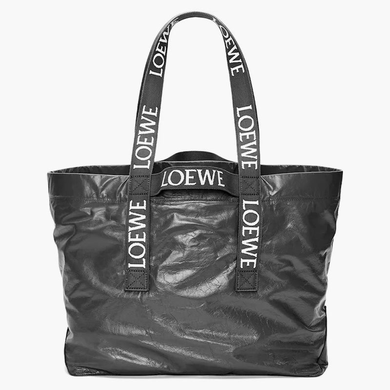 Loewe Fold Shopper in Paper latfskin černá