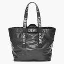 Loewe fold shopper i papper kalvskinn svart