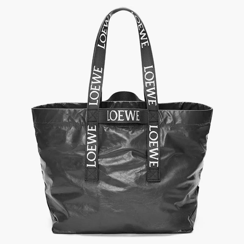 Loewe Fold Shopper in Paper latfskin černá