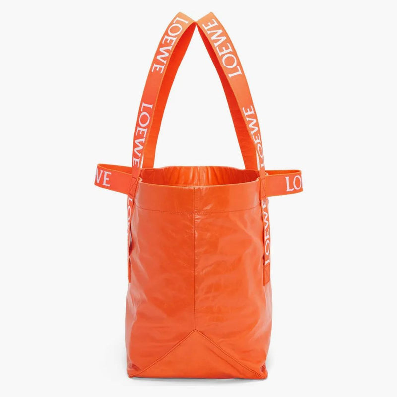 Loewe Fold Shopper in Paper alfskin Orange
