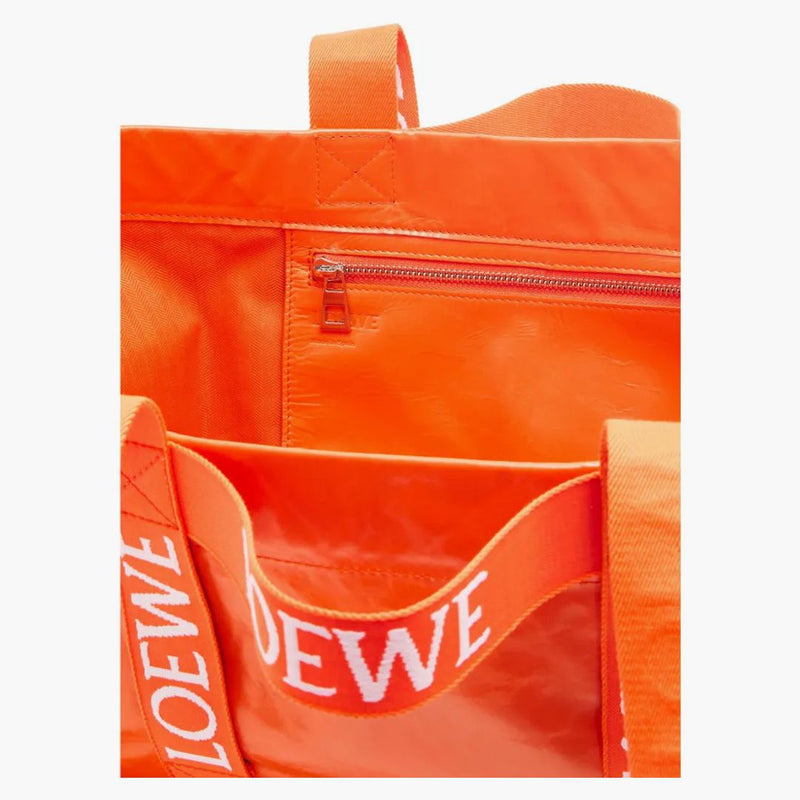 Loewe Fold Shopper in Paper alfskin Orange