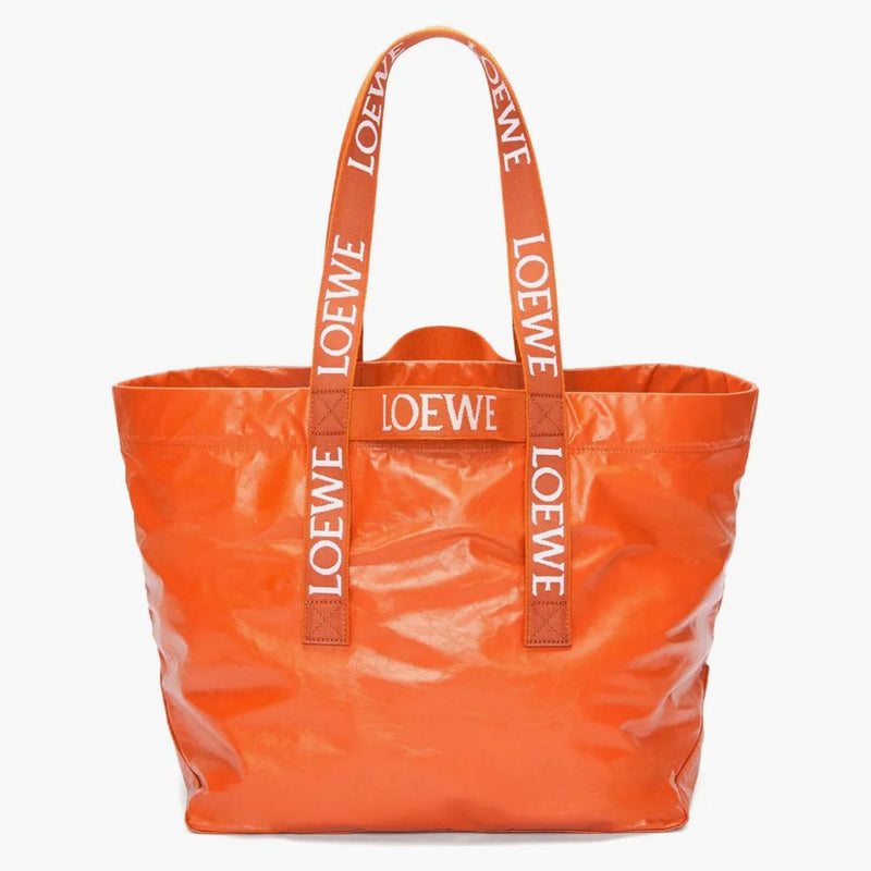 Loewe Fold Shopper in Paper alfskin Orange
