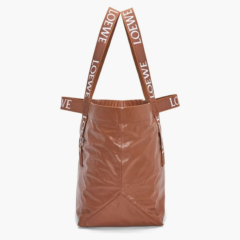 Loewe Fold Shopper in Paper latfskin tan