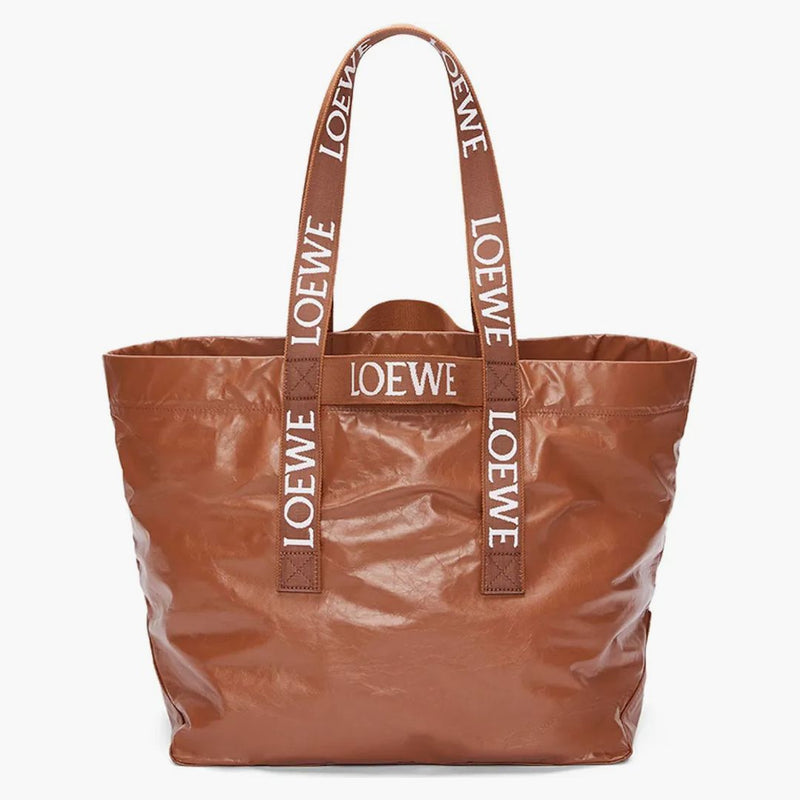 Loewe Fold Shopper in Paper latfskin tan