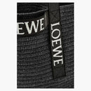 Loewe Fold Shopper in Raffia Black