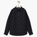 Loewe Hooded Overhirt in Cotton Black