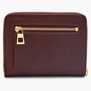 Loewe Knot Compact Zip Wallet in Shiny Nappa Calfskin Burgundy/Emerald
