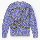 Loewe Large L Relaxed Fit Wool Sweater Blue/White