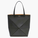 Loewe Large Puzzle Fold Dead in Shiny Calfskin Black