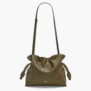 Loewe Medium Flamenco Clutch in Nappa Calfskin Dark Khaki Green