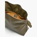 Loewe Medium Flamenco Clutch in Nappa Calfskin Dark Khaki Green