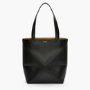 Loewe Medium Puzzle Fold Dead in Shiny Calfskin Black