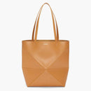 Loewe Medium Puzzle Fold Dead in Shiny Calfskin warm desert