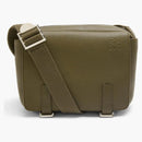 Loewe Military Messenger Bag in Soft Grained Calfskin XS Military Green