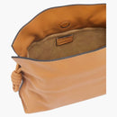 Spojka Loewe Mini Flamenco v Nappa Calfskin teplá pouště