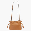 Spojka Loewe Mini Flamenco v Nappa Calfskin teplá pouště