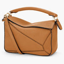 Loewe Mini Puzzle Bag in Soft Grained Calfskin Light Caramel