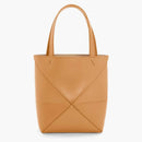 Loewe Mini Puzzle Fold Dead in Shiny Calfskin warm desert