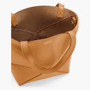 Loewe Mini Puzzle Fold Dead in Shiny Calfskin warm desert