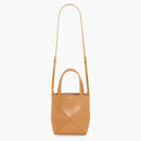 Loewe Mini Puzzle Fold Dead in Shiny Calfskin warm desert