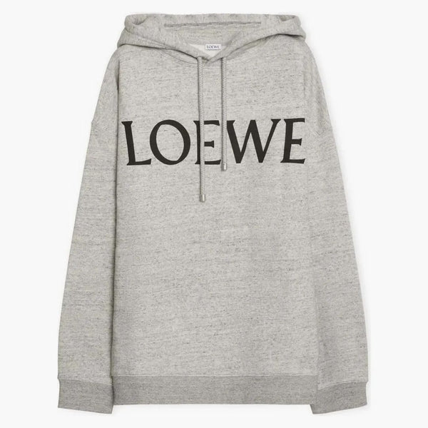 Loewe Oversized Hoodie in Cotton Gray Melange