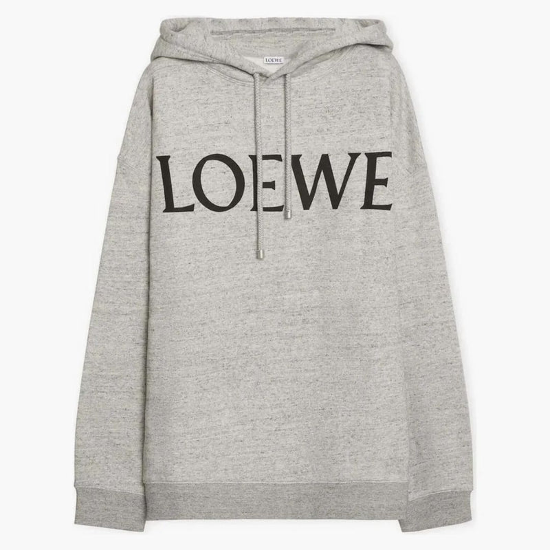 Loewe Oversized Hoodie in Cotton Gray Melange