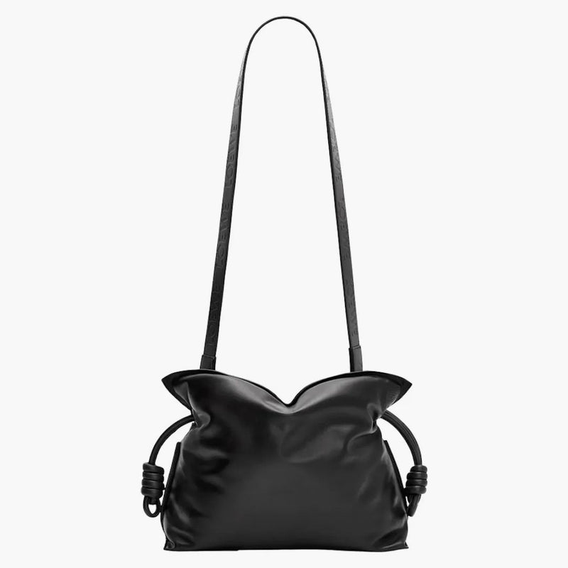 Loewe Puffer Flamenco Clutch in Shiny Nappa Lambskin Black