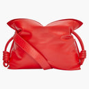 Loewe Puffer Flamenco Clutch in Shiny Nappa Lambskin Lipstick Red