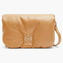 Loewe Puffer Goya Bag in Shiny Nappa Lambskin Mini Camel