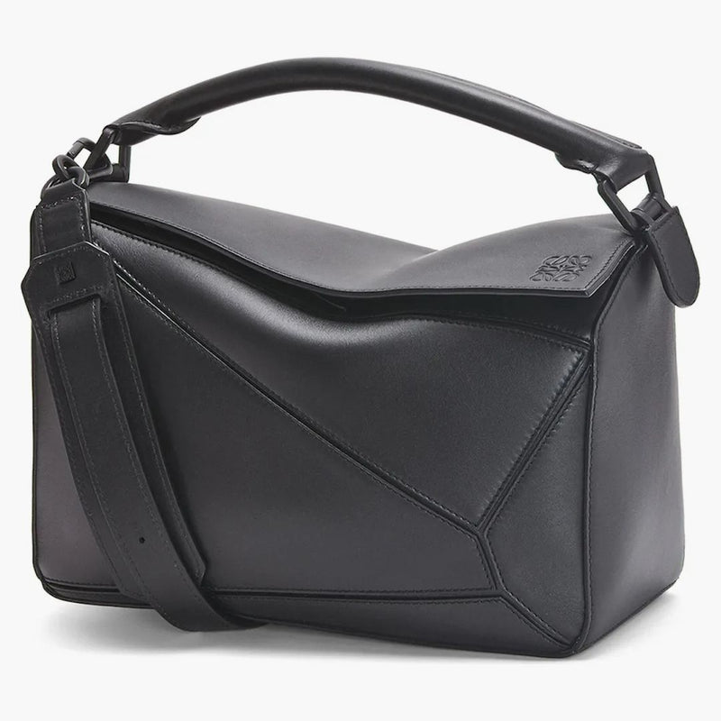 Loewe Puzzle Bag in Satin Calfskin Black