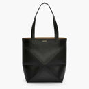 Loewe Puzzle Fold Dead in Shiny Calfskin Black