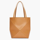 Loewe Puzzle Fold Dead in Shiny Calfskin warm desert