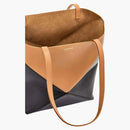 Loewe Puzzle Fold Dead in Shiny Calfskin Warm Desert/Black