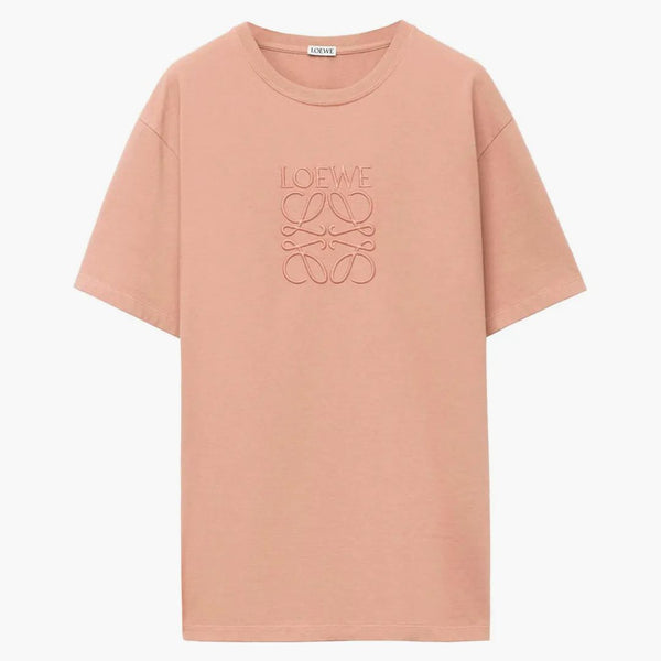 T-shirt in forma rilassata da loewe in fiori di pesca di cotone